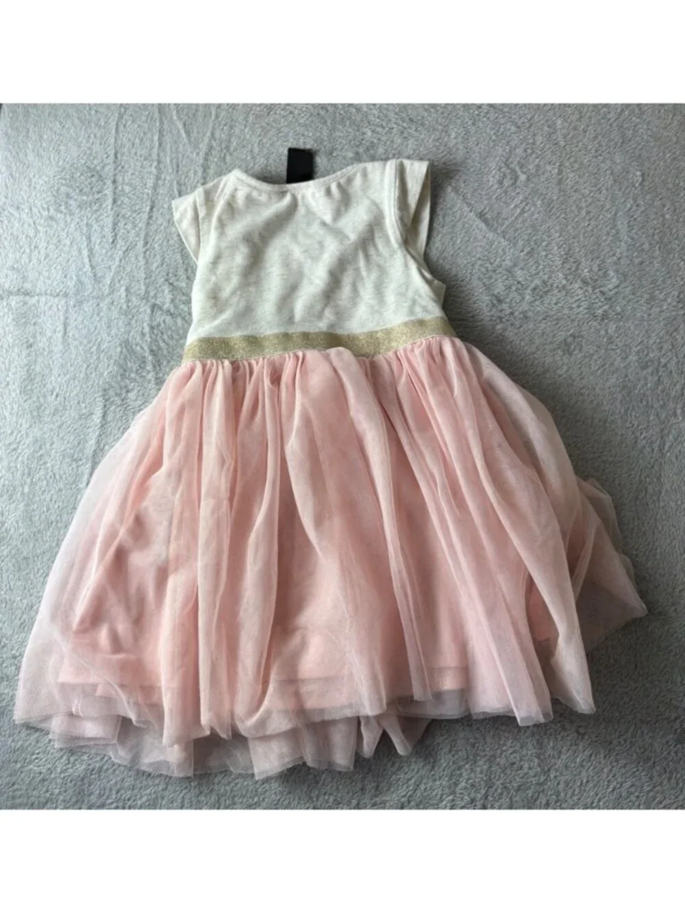 Zunie Butterfly Dress 3T Cotton Tulle Sequin Pink Gold Ballerina